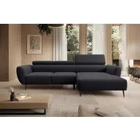 WERK2 Ecksofa Alisson, mit elektrischer Sitztiefenverstellung, L-Form, Breite 277 cm, Alisson – flexibler Komfort mit modernem Design und smarten Details.