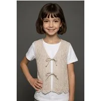 KIDS ONLY Ajourstrickjacke KOGNOLA LIFE SL TOP KNT ärmellos, Ajourmuster