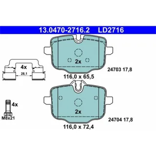 ATE Ceramic Bremsbel?ge hinten BMW 5er 6er 7er X3 X4 Mini