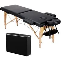 Yaheetech Massageliege, 2 Zonen höhenverstellbar, inkl. Kopfstütze & Armlehnen