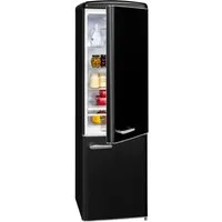 exquisit Kühl-/Gefrierkombination RKGC250-70-H-160E mattschwarz, 181 cm hoch, 55 cm breit, 244 L Volumen, 4 Sterne Gefrieren
