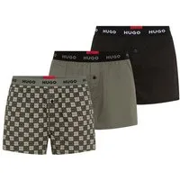 HUGO Webboxer WOVEN BOXER TR (Packung, 3-St., 3er-Pack) Webboxer mit HUGO Schriftzug