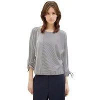 TOM TAILOR Denim 3/4-Arm-Shirt in feiner Rippoptik