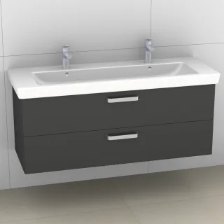 Artiqua 414 Waschtischunterschrank für Subway 2.0 7176D2 Anthrazit Hochglanz, 414-WU2L-V73-7015-51 414-WU2L-V73-7015-51