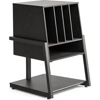 FITUEYES TV-Regal HIFI Rack, Phonomöbel, 5 Fächer, Stauraum für 120 Schallplatten, Für Plattenspieler, Schallplatten, Kompaktanlage