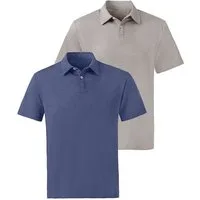 John Devin Poloshirt mit Slub-Garn Struktur (Packung, 2-tlg., 2er-Pack) aus leichter, strukturierter Baumwollqualität - im 2er-Sparpack