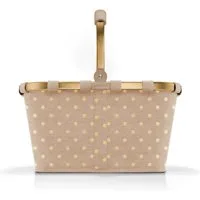 REISENTHEL® Einkaufskorb carrybag frame metallic dots coffee