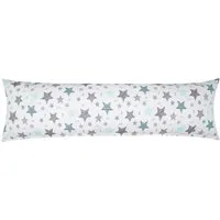 Heubergshop Seitenschläferkissenbezug, (1 Stück), 40x145cm Reißverschluss lange Seite 100% Baumwolle Sterne (KY-560-1)