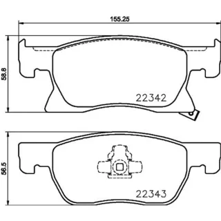 Hella Bremsbel?ge vorne Opel Astra K 8DB355024-771