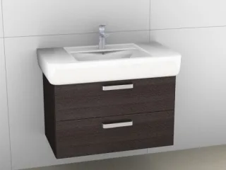 Artiqua 413 Waschtischunterschrank für Renova Plan 122185, 122188 Graphit Struktur quer, 413-WU2L-K1 413-WU2L-K10-7098-401