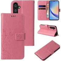 Tec-Expert Handyhülle Cover Tasche Hülle für Samsung Galaxy A15 & A15 5G 6,5 Zoll, Klapphülle Case mit Kartenfach Fliphülle aufstellbar, Motiv Blumen