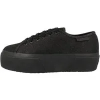 Superga 3790 Platform Jersey Lame Leggera Damen Sneaker Turnschuhe, Sportschuhe, Freizeitschuhe, Halbschuhe, Schnürschuhe