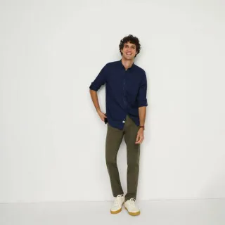 Chinos, Slim Fit, Herren,  Grün, Baumwoll-Mischung, by Lands' End