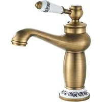 LuxusKollektion Waschtischarmatur Wasserhahn Retro Bronze Waschtischarmatur Bad Armatur Einhebelmischer