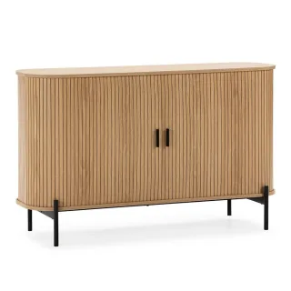 Sideboard, Honigeiche, Holzwerkstoff, Oval, 120x75x40 cm, Wohnzimmer, Kommoden & Sideboards, Sideboards
