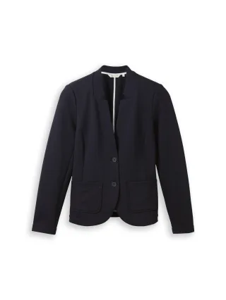 Tom Tailor - Slim Fit Blazer mit Ottoman Struktur sky captain blue - Gr. - XL