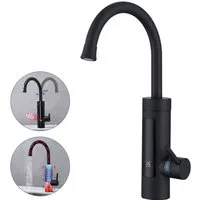 DESFAU Küchenarmatur mit durchlauferhitzer,Spültischarmatur küche,küchenarmatur edelstahl Elektrische Durchlauferhitzer,Smart Heater Wasserhahn 360° drehbar
