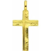 Adelia´s Kettenanhänger Damen & Herren 585 Gold Kreuz Anhänger, Goldschmuck für Damen & Herren