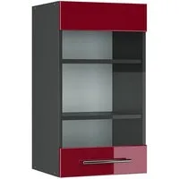 Vicco Glashängeschrank Fame-Line, Bordeaux Hochglanz/Anthrazit, 40 cm (1-St)