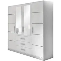 Beautysofa Kleiderschrank Kleiderschrank mit 4 türen BALI D4 Garderobenschrank mit Spiegel