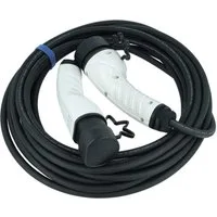 vhbw Typ 2 Ladekabel 3,5 kW 1-phasig für Elektroauto / Plug-in-Hybrid Autoladekabel, (1000.0 cm), Gummischutzkappe
