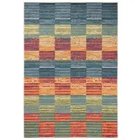 Mazovia Designteppich In- & Outdoor Teppich Wetterfest & UV-beständig Balkon - Bunt, 80 x 150 cm, Höhe 6 mm, Kurzflor, Weich, Pflegeleicht, Flachgewebe