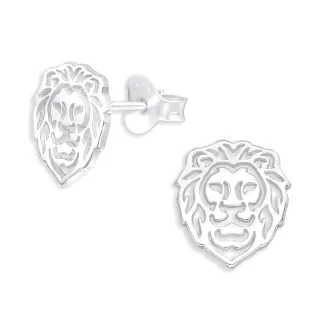 L?wen Ohrringe aus 925 Silber