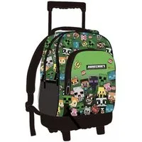 Minecraft Kinderrucksack Minecraft Characters Premium Trolley Schulranzen, Tasche 44 cm (1-tlg)