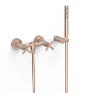 Tres Aufputz 2 Griffmischer für Dusche Anti Kalk Messing Handbrause , 28316301OPM 28316301OPM