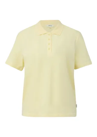 s.Oliver Red Label - Poloshirt mit Piqué-Struktur gelb - Gr. - 42