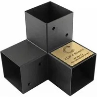 CLIP & SHADE Pfostenbeschlag Pfostenverbinder für 100x100 mm Eckverbinder Pfostenbeschlag