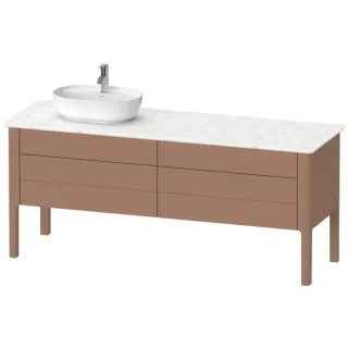 Duravit Luv Waschtisch-Unterschrank LU9568L5454 173,3x57cm, 2 Schubkästen, 2 Auszüge, stehend, links, Mandel Seidenmatt