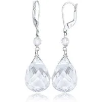 Elli Paar Ohrhänger Tropfen Bergkristall Elegant Festlich 925 Silber