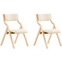 SoBuy Klappstuhl FST40, Küchenstuhl, Esszimmerstuhl, Holzstuhl, Faltbar, Küche, Büro, Küchenstuhl mit gepolsterter Sitzfläche und Lehne