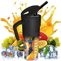 AIMAX Standmixer Tragbarer Standmixer für Smoothies und Shakes 470ml Shaker Elektrisch, 150 W, USB Wiederaufladbarer 4000mAh Mini-Mixer mit 6 Klingen für Saft