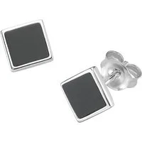 GIORGIO MARTELLO MILANO Paar Ohrstecker schwarzer Achat, Tigerauge oder Lapis Silber 925