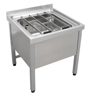 KWC Aquarotter Standausguss, SIRIUS, Edelstahl, 650x650x598 mm, Klapprost, geschraubt, 2000100061 2000100061