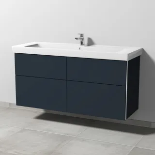 Sanipa 3way Waschtischunterbau zu Villeroy & Boch Subway 2.0 Waschtisch mit 4 Auszügen, Marine-Matt BP6161R