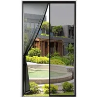 LuxusKollektion Insektenschutz-Vorhang Fliegengitter Tür Magnet Vorhang Insektenschutz Schwarz 80x220cm