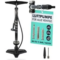 AARON Fahrradpumpe Sport One Fahrradpumpe für MTB Trekking Rennrad Stadtrad Ventil