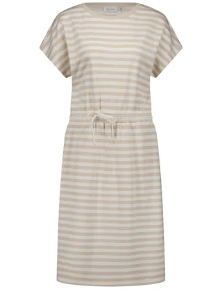 GERRY WEBER Collection - Kleid mit Streifen beige/weiß - Gr. - 38