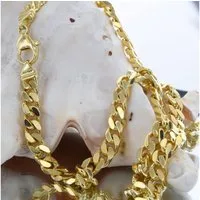HOPLO Panzerkette Goldkette Panzerkette Länge 45cm - Breite 6,0mm - 585-14 Karat Gold, Made in Germany