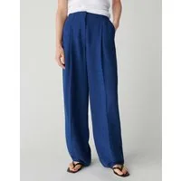 OPUS PANTS Bundfaltenhose Moira bloom aus weicher Webware mit Leinenstruktur Praktische Taschen runden den entspannten Look ab