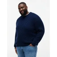 Tommy Hilfiger Big & Tall Rundhalspullover BT-MOCK CABLE CREW NECK Große Größen