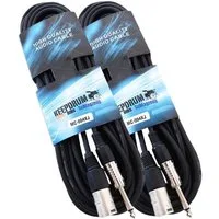 keepdrum keepdrum MC-004XJ 10m Audiokabel XLR-Klinke 2 Stück Audio-Kabel, XLR, 6,35-mm-Klinke (1000 cm), 2 x XLR-Klinke-Kabel