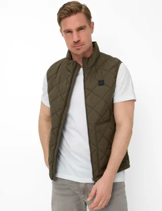Brax Herren Steppweste Style BOB olive, grün, Gr. L