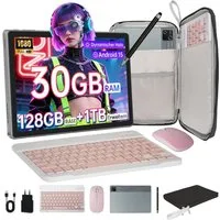 BUFO 10 Zoll Android 15, 30(6+24)GB+128GB, 6200mAh, mit Tastatur/Maus/Stift Tablet (10", 128 GB, Octa-Core, mit Stift/Maus/Tastatur)