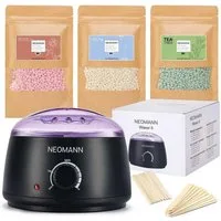 NEOMANN Warmwachs-Haarentferner Waxer II Waxing Kit für Frauen-Nicht klebend,teflonbeschichtet, Ganzkörper-Waxing