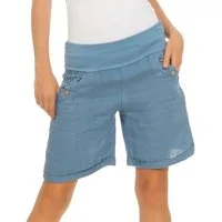 Mississhop Leinenhose 100 % Leinen Damen Shorts Leinenshorts Bermuda kurze Hose 280