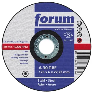 Forum Schruppscheibe , 180 x 8,0 mm, Stahl, gekröpft